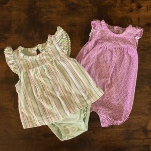 4/$60 sale — Infant romper and sundress set - newborn